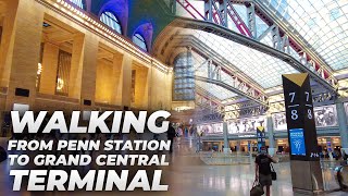 Walking NYC  Penn Station to Times Square amp Grand Central Terminal July 2021 [upl. by Etteve681]