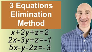 Solving Systems of 3 Equations Elimination [upl. by Garneau]