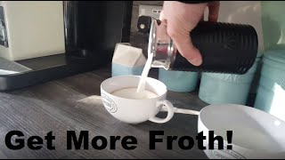 How to Get More Froth from Your Nespresso Coffee Aeroccino  Nespresso tips and help [upl. by Eniffit]