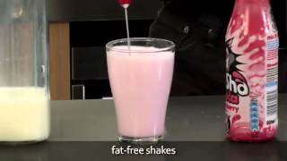 How to make a fat free milkshake using an aerolatte milk frother [upl. by Ahsii]